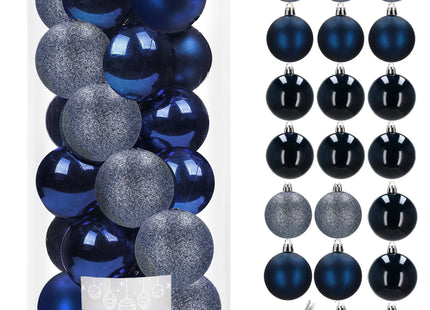 Kerstballen | 20 Stuks | 4 cm | Marineblauw