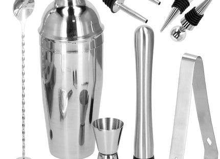 Cocktail Set | 12-Delige Cocktail Shaker Set | RVS | Zilverkleurig