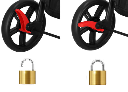 Springos Hondenbuggy - Inklapbaar - 3 wielen - Grijs