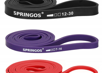 Resistance Band Set | Weerstandselastieken | Weerstandstube Set | Resistance banden | Rood/Paars/Zwart