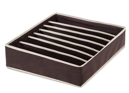 Lade Organizer | 7 Vakken | Bruin/Crème | 30 x 30 cm
