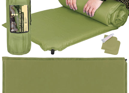 Slaapmat | Zelfopblazend | Inclusief Hoes | Groen | 180 Cm