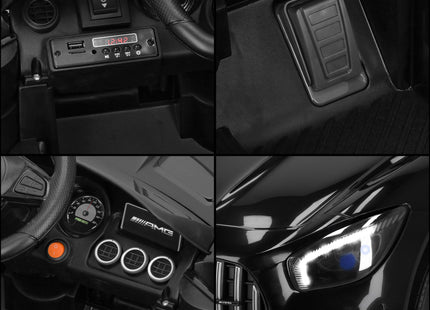 Elektrische Mercedes AMG GTR-S - Elektrische Auto - 12 V Accu - AUX - Aangedreven - Afstandsbediening - Kunststof - Metaal - Zwart - Rood