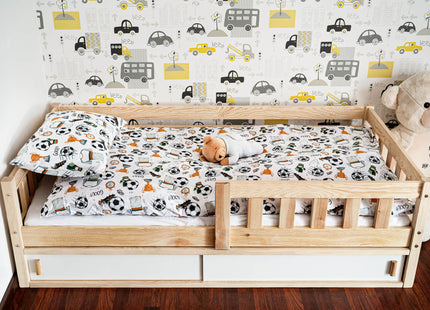 Kinderbed  - Veiligheid - Kasten - Hout - Lichtbruin - 160 x 80cm