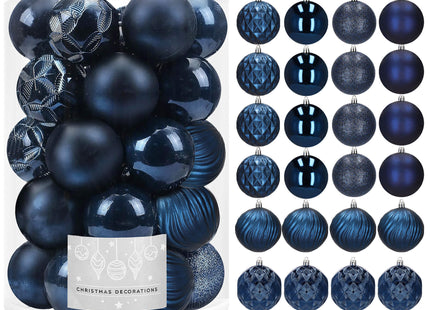 Kerstballen | 30 Stuks | 8 cm | Marineblauw