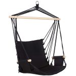 Hangstoel | Binnen & Buiten | Met Armleuning | Belastbaar tot 150 kg | 130 x 90 cm | Zwart