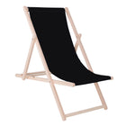 Ligbed | Strandstoel | Ligstoel | Verstelbaar | Beukenhout | Handgemaakt | Zwart