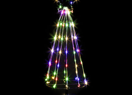 Kerstboom | Kerstdecoratie | Multicolor | Metaal  | 45 Cm | 80 Led