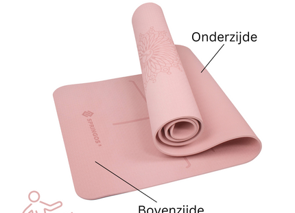 Yoga Mat | Extra Dik (6 mm) | Roze