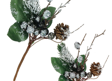 Kersttak | Decoratie | Wit | Middenstuk | 25 cm
