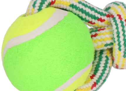 Hondenspeeltje - Hondenbijtring - Touwtrekken- Tennisbal - Tandheling - Meerkleurig
