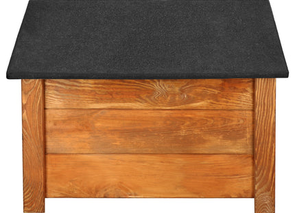 Hondenhuis - Hondenhok - Dog House - Geïsoleerd - Voor Buiten - Weersbestendig - Hout - Zwart