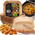 Papieren Inzetstukken Voor Airfryer - Wegwerpbaar - 220°C - Geschikt voor: Airfryer, Oven, Magnetron, Stoomkoker - 300 stuks - 20 x 20 cm