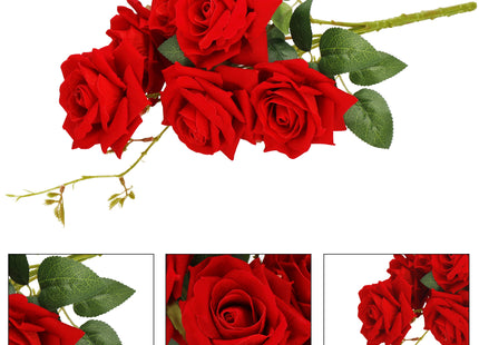 Kunstboeket - Sierboeket - Decoratief - Rozen - Decoratief - 6 Rozen - 55 cm