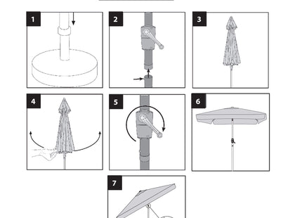 Parasol | Parasols | Kantelbaar | Met Ventilatie | Grijstint | 240 cm