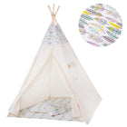 Tipi Tent | Wigwam Speeltent | 120x100x180 cm | Met Mat en Kussens | Veren