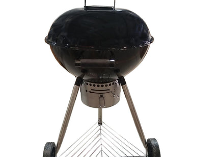 Houtskoolbarbecue - Kogelgrill - Op Wielen - BBQ - Grill - Draagbaar - Uitklapbaar - Camping - Zwart - 47 cm