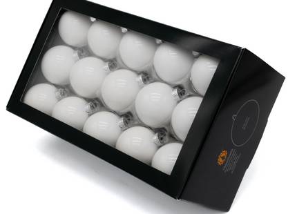 Kerstballen Glas | 30 Stuks | Mix | Glas |  Glans | Melk | Wit