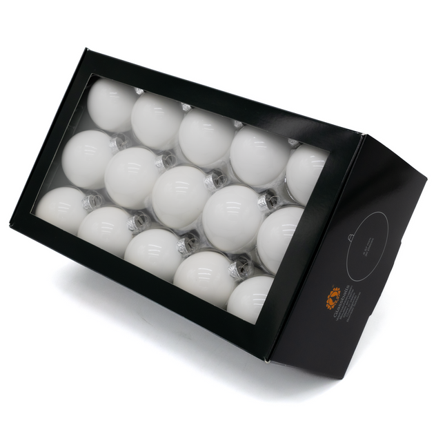 Kerstballen Glas | 30 Stuks | Mix | Glas |  Glans | Melk | Wit