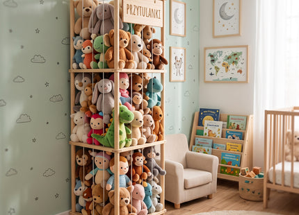 Speelgoedorganizer - Opbergen - Speelgoed - Grenenhout - 136 Cm