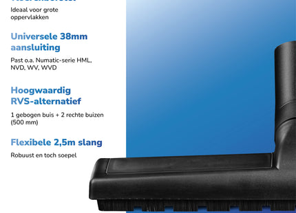SQOON® Serviceset stofzuiger 38mm geschikt voor Numatic - Compleet vervangingsset - Ideaal voor harde vloeren, fijnstof en algemeen schoonmaakwerk
