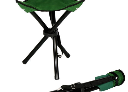 Campingkrukje | Opvouwbaar | Inclusief Draagriem | Groen/Zwart