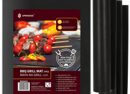 BBQ Mat | 3 Stuks | Herbruikbaar | 40 x 33 cm