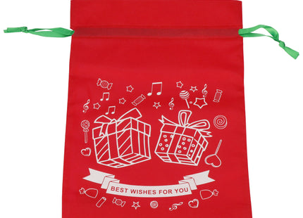 Kerstzak | Cadeautas | Rood/Wit/Groen