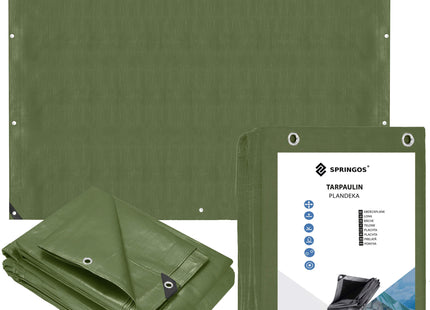 Afdekzeil | Dekzeil | Zeildoek | Waterdicht | PVC | 3 x 5 m | 120 g/m2 | Groen