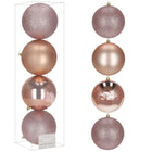 Kerstballen | 4 Stuks | 12 cm | Roze