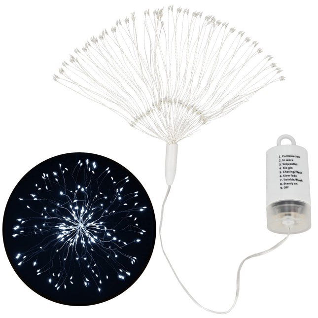 Kerstverlichting | Ster | Binnen & Buiten | Batterij | 100 LED | Koel Wit