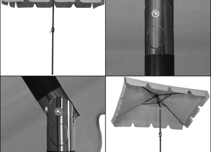 Parasol | Parasols | Kantelbaar | Met Ventilatie | Grijstint | 240 cm