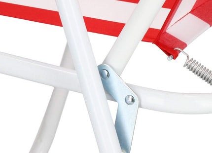 Campingstoel | Inklapbaar | Rood/Wit
