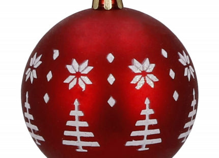 Kerstballen | 30 Stuks | 5 cm | Rood/Wit