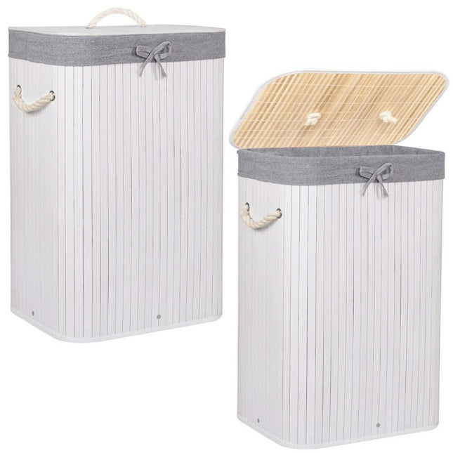 Wasmand | 72 Liter | Wit/Grijs