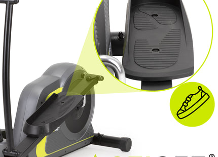 Crosstrainer - Hartslagfunctie - Bluetooth - Crosstrainers Fitness - Magnetische weerstand - 130 Kg - 8 Weerstandsniveaus - LCD Scherm - Anti-Slip