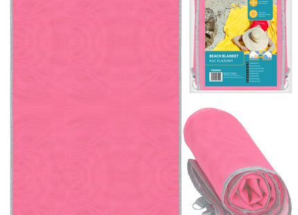 Strandmat | Strandkleed | Strandlaken | Zandvrij | 200 x 150 cm | Roze/Grijs