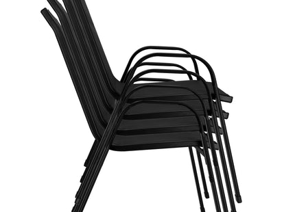 Tuinstoel | Tuinstoelen | Tuinstoel Buiten | Staal | Textiel | 4 Stuks | 120 Kg