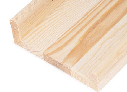 Wandplank - Boekenplank - Ophangbaar - Kruidenplank- Naturel - Grenenhout - 10 Kg - 90 cm - 2 Stuks