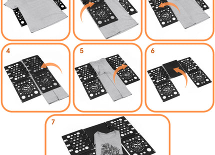 Muntel® Kleding Vouwplank - Kledingvouwer - Opvouwplank - Vouwhulp - Zwart