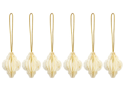 Kersthanger | Opvouwbaar | Wit | 4 cm | 6 Stuk