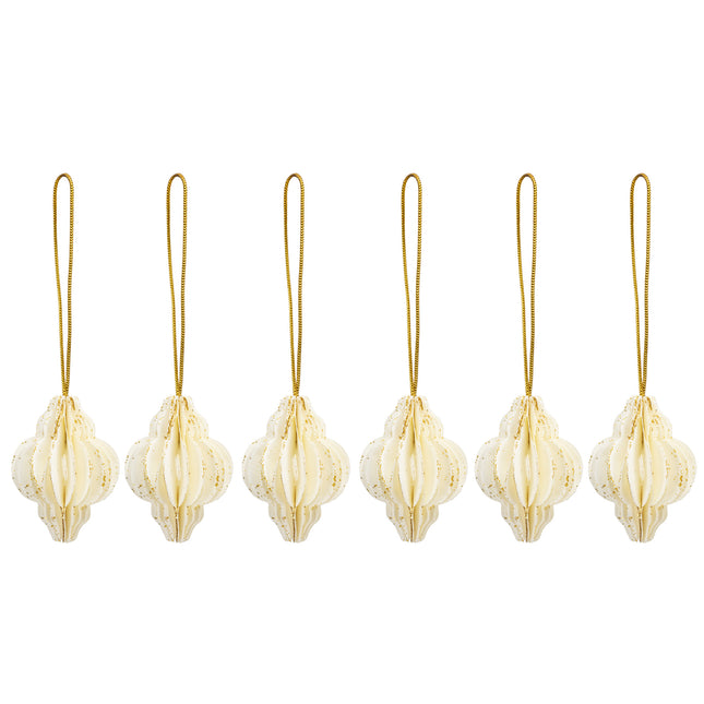 Kersthanger | Opvouwbaar | Wit | 4 cm | 6 Stuk