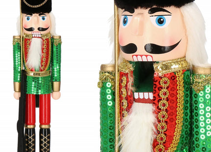 Notenkraker Kerst | 51 cm | Groen/Rood/Zwart