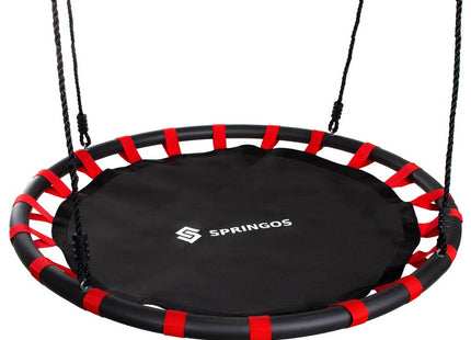 Nestschommel | Kinderschommel | Ø110 CM | Max 100 KG | Zwart/Rood