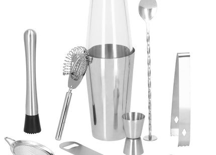 Cocktail Set | 11-Delige Cocktail Shaker Set | RVS | Zilverkleurig