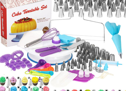 Taart Decoratie Set | Draaiend Taartplateau | 137-Delig