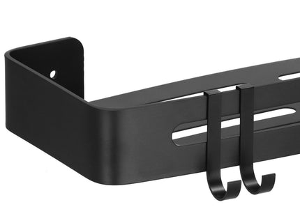 Doucherek | Badkamer Plank | Doucheplank | Aluminium | 32.5 cm | Zwart