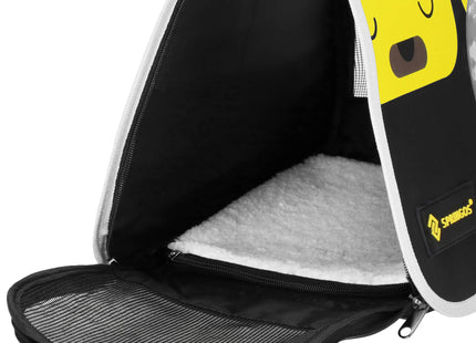 Reismand - Transporttas - Draagbaar - 10kg - Geel/Zwart - 24 x 40 x 24 cm