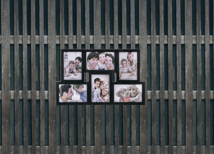 Fotolijst - 6 Foto's - Collage - Staand/Liggend - 44 x 28 cm - Zwart