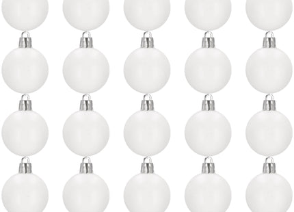 Kerstballen | 20 Stuks | 4 cm | Wit